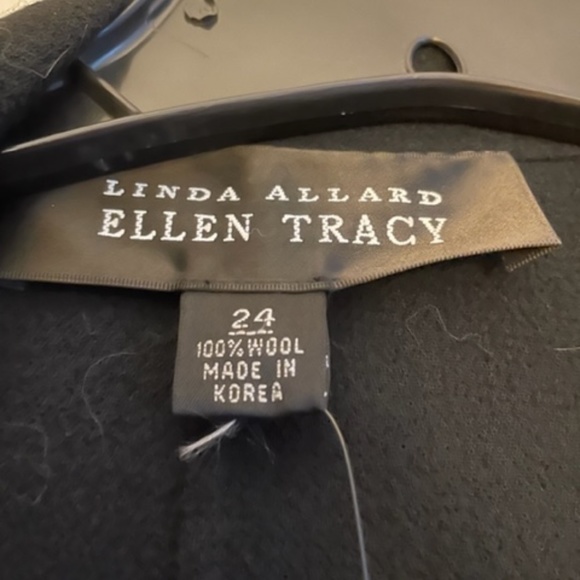 NWT Ellen Tracy - Linda Allard Black Wool Coat NWT Plus Size - Picture 3 of 5